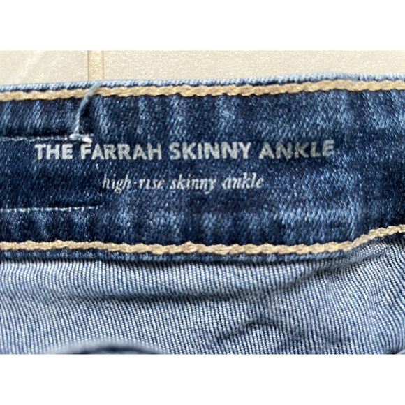 Adriano Goldschmied Farrah High-Rise Skinny Ankle Blue Jeans 27R - Picture 8 of 11